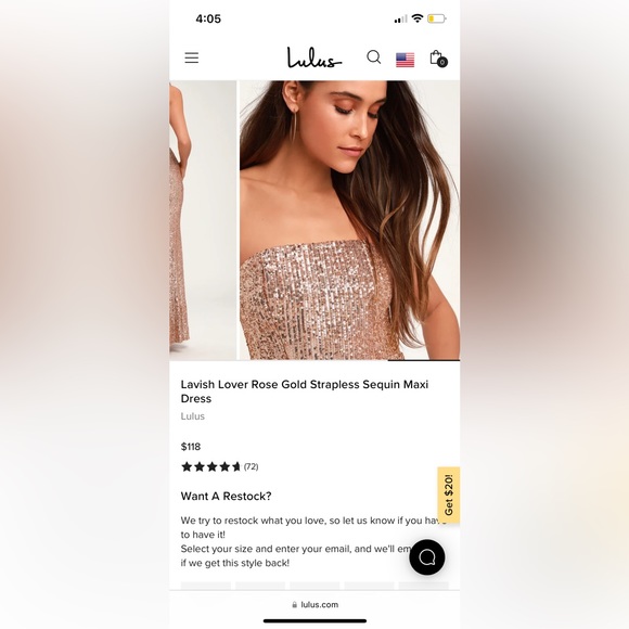 - Lulu’s small rose gold strapless sequin dress - Picture 4 of 8